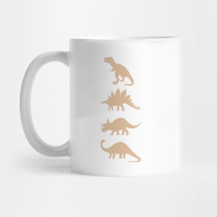 Minimalist Dinosaur in Bronze Mug